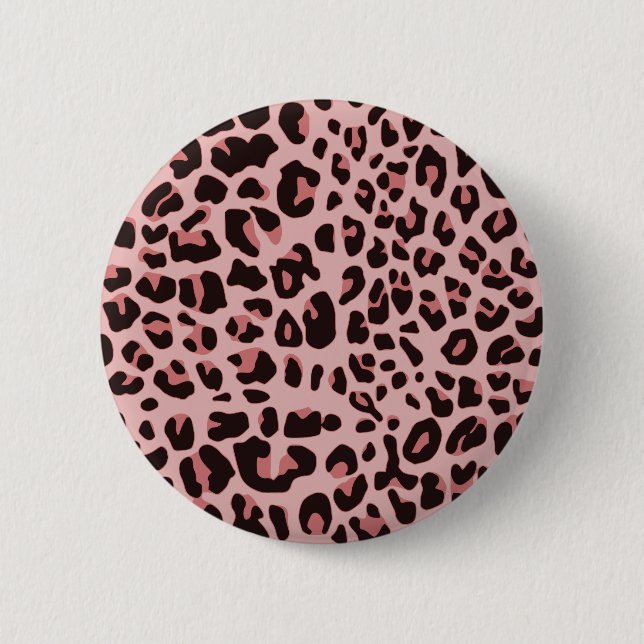 Chapa Redonda De 5 Cm Estampado leopardo de la diversión (Anverso)