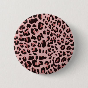 Chapa Redonda De 5 Cm Estampado leopardo de la diversión