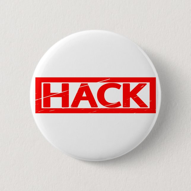 Chapa Redonda De 5 Cm Estampilla de hackeo (Anverso)