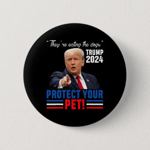 Chapa Redonda De 5 Cm Están Comiendo A Los Perros Trump 2025 Debyte Prot