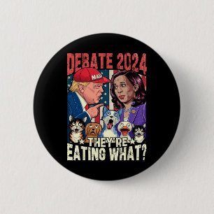 Chapa Redonda De 5 Cm Están comiendo lo gracioso que es el Mascota de la