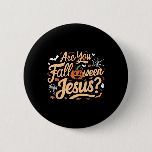 Chapa Redonda De 5 Cm ¿Estás Falloween Jesús Goded Halloween Matthew Bi