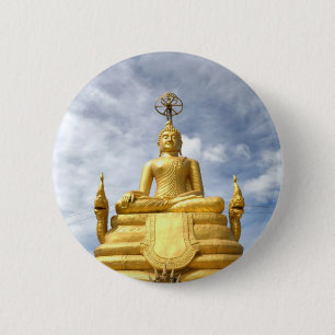 Chapa Redonda De 5 Cm Estatua de Buda