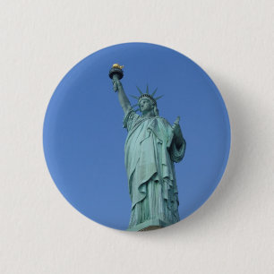 Chapa Redonda De 5 Cm Estatua de la Libertad