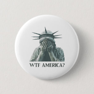 Chapa Redonda De 5 Cm Estatua De La Libertad De Estados Unidos