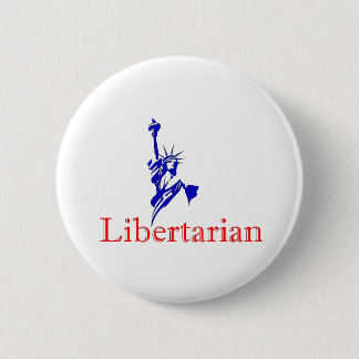 Chapa Redonda De 5 Cm Estatua de la libertad -- Icono libertario retro