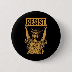 Chapa Redonda De 5 Cm Estatua De La Protesta De Los Rebeldes De La Liber