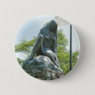 Chapa Redonda De 5 Cm Estatua de Lorelei