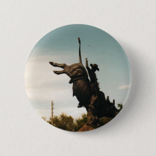 Chapa Redonda De 5 Cm Estatua de un bullrider (kkincade12)