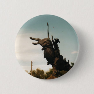 Chapa Redonda De 5 Cm Estatua de un bullrider (kkincade12)