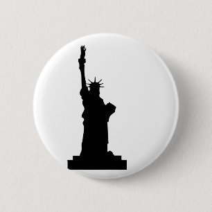 Chapa Redonda De 5 Cm estatua-libertad
