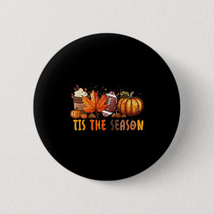 Chapa Redonda De 5 Cm Este Es El Café De La Calabaza De Fútbol De Otoño