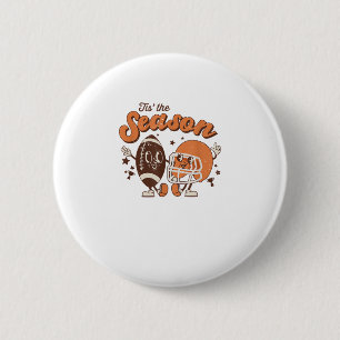 Chapa Redonda De 5 Cm Este es el retro de la temporada del fútbol Hallow