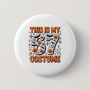 Chapa Redonda De 5 Cm Este Es Mi Disfraz 67 6 7 Meme Gen Alpha Halloween