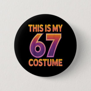 Chapa Redonda De 5 Cm Este Es Mi Disfraz De Halloween 67 Número 6 7 Meme