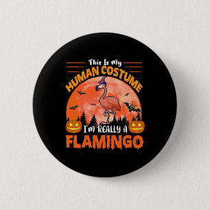 Chapa Redonda De 5 Cm Este Es Mi Disfraz Humano Realmente Una Halloween 