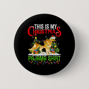 Chapa Redonda De 5 Cm Este es mi Navidad Pajama Shirt German Shepherd