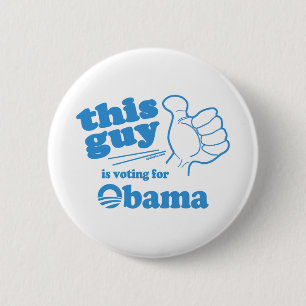 Chapa Redonda De 5 Cm Este tipo/Chica vota por Obama
