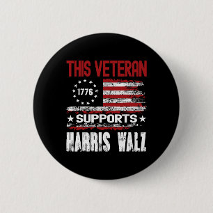 Chapa Redonda De 5 Cm Este veterano apoya a Harris Wheimer 2024 American