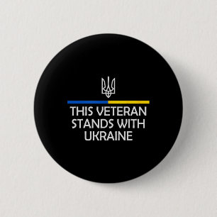 Chapa Redonda De 5 Cm Este veterano está con Ucrania Zelensky Ucrania