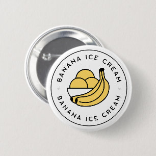 Chapa Redonda De 5 Cm Estética de sabor de helado de plátano