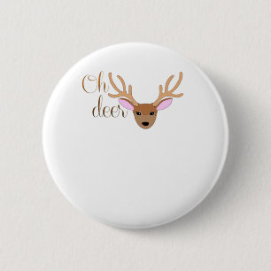 Chapa Redonda De 5 Cm Estilo artístico Oh Deer
