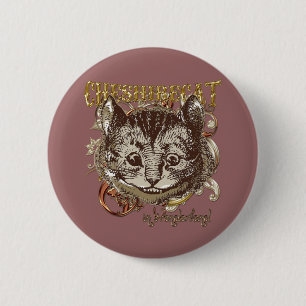 Chapa Redonda De 5 Cm Estilo de Carnivale del gato de Cheshire (versión