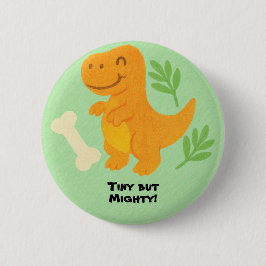 Chapa Redonda De 5 Cm Estilo de Crayón Editable – Dinosaurio Roarsome