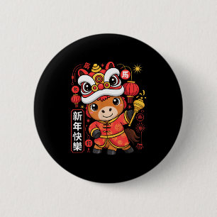 Chapa Redonda De 5 Cm Estilo Kawaii Año Del Caballo 2026 Año Nuevo Chino