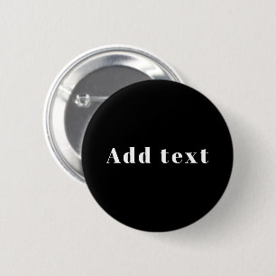 Chapa Redonda De 5 Cm Estilo Nombre personalizado u otro texto   Blanco