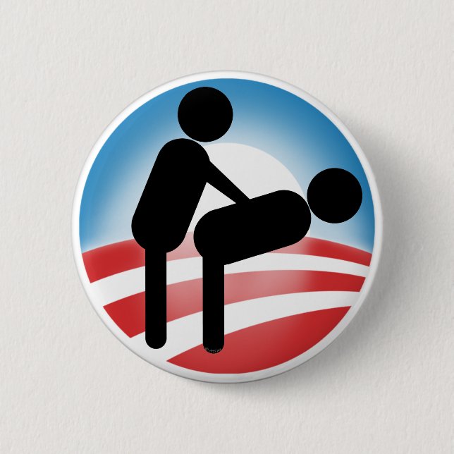 Chapa Redonda De 5 Cm Estilo Obama del gobierno (Anverso)