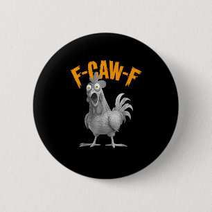Chapa Redonda De 5 Cm Estilo Retro Clásico Gallina Divertida F Caw F