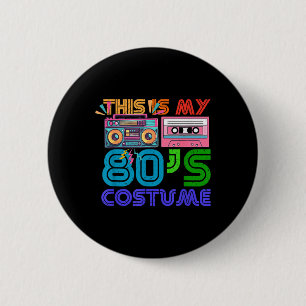 Chapa Redonda De 5 Cm Estilos de los 80 Halloween Halloween masculino de