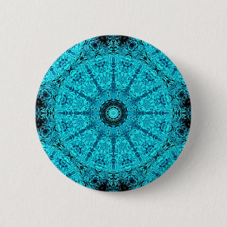 Chapa Redonda De 5 Cm Estiloso aqua mandala