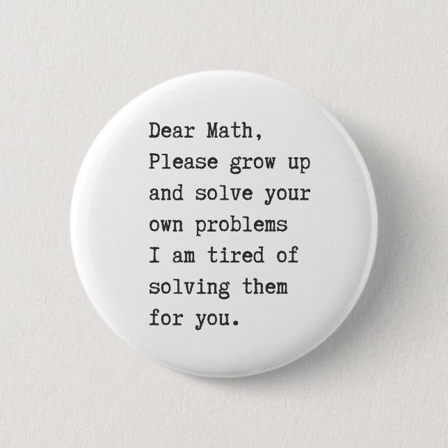 Chapa Redonda De 5 Cm Estimados matemáticos resuelven sus propios proble (Anverso)