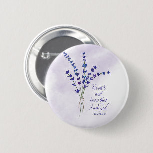 Chapa Redonda De 5 Cm Estímulo Cristiano Lavanda con Escrituras
