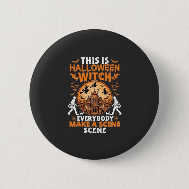 Chapa Redonda De 5 Cm Esto es Halloween (Anverso)