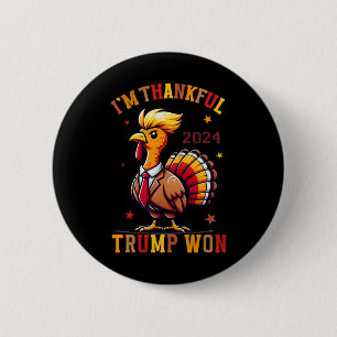 Chapa Redonda De 5 Cm Estoy agradecido de que Trump ganara 2024 recupera