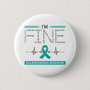 Chapa Redonda De 5 Cm Estoy bien escleroderma Warrior