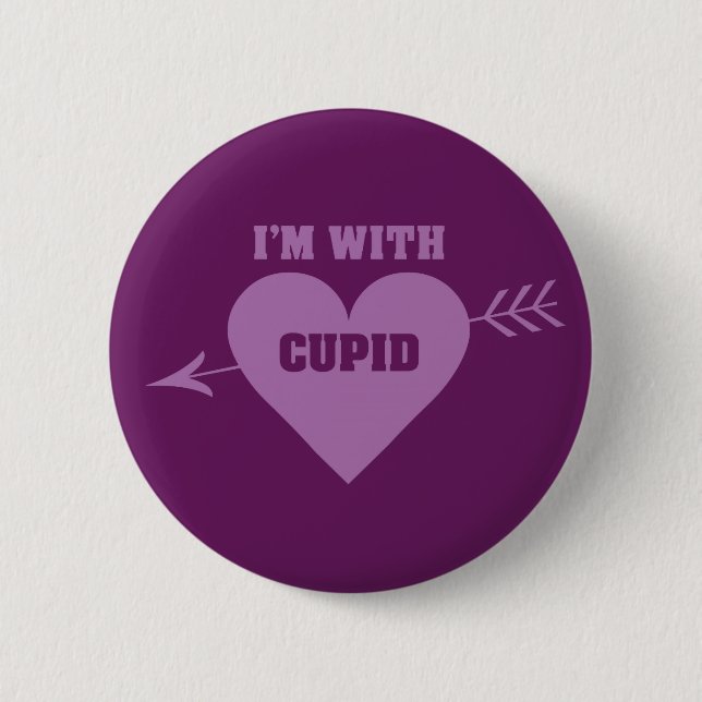 Chapa Redonda De 5 Cm ESTOY CON botones CUPID (Anverso)