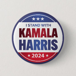 Chapa Redonda De 5 Cm Estoy Con El Golpe Azul De Kamala Harris 2024