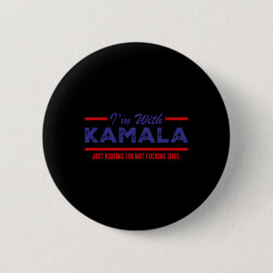 Chapa Redonda De 5 Cm Estoy con Kamala solo secuestrando a republicanos