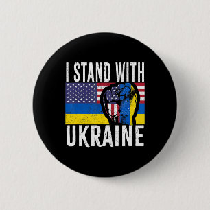 Chapa Redonda De 5 Cm Estoy De Acuerdo Con La Bandera De Ucrania De Esta