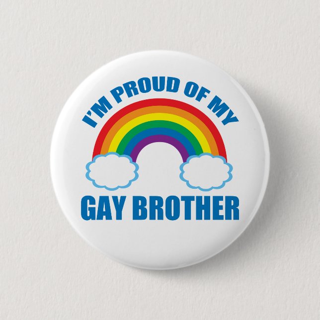 Chapa Redonda De 5 Cm Estoy orgulloso de mi hermana LGBT gay (Anverso)