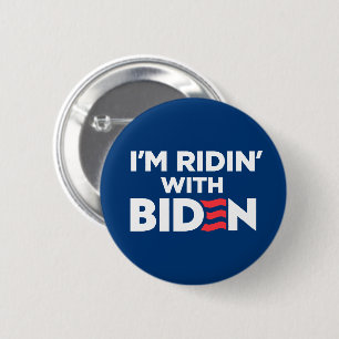 Chapa Redonda De 5 Cm Estoy Ridin con Biden 2024