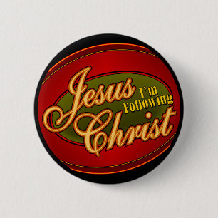 Chapa Redonda De 5 Cm Estoy siguiendo Jesucristo