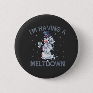 Chapa Redonda De 5 Cm Estoy teniendo un regalo de Snowman, Navidades div