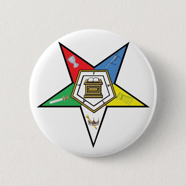 Chapa Redonda De 5 Cm Estrella del OES (Anverso)