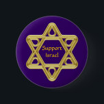 Chapa Redonda De 5 Cm Estrella del oro de David<br><div class="desc">Muestre su orgullo en su herencia judía y su ayuda de Israel con esta estrella estilizada del diseño del oro de David. Este diseño es completamente adaptable añade su propio color de fondo y cambia el texto.</div>