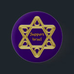Chapa Redonda De 5 Cm Estrella del oro de David<br><div class="desc">Muestre su orgullo en su herencia judía y su ayuda de Israel con esta estrella estilizada del diseño del oro de David. Este diseño es completamente adaptable añade su propio color de fondo y cambia el texto.</div>